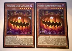 x2 Yu-Gi-Oh! Pumpking the King of Grave Ghosts MZM4-EN001, 1st Edition, NM - Image 1