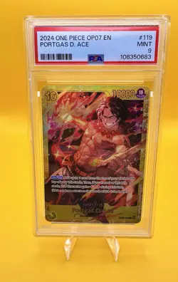 PSA 9 Portgas D. Ace OP07-119 SEC One Piece 500 Years in the Future English - Image 1