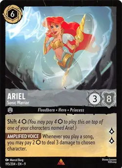 Ariel Sonic Warrior 195/204 Fabled Disney Lorcana - Image 1