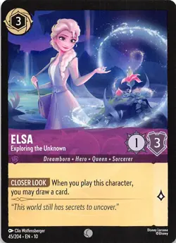 Elsa Exploring the Unknown 45/204 Whispers in the Well Disney Lorcana - Image 1
