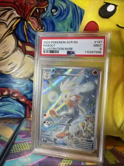 Pokemon TCG Raboot Stellar Crown Holo Card 147/142 Sv07 Psa 9 - Image 1