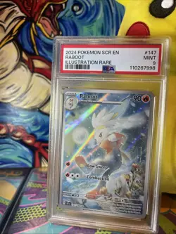 Pokemon TCG Raboot Stellar Crown Holo Card 147/142 Sv07 Psa 9 - Image 2