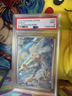 Pokemon TCG Raboot Stellar Crown Holo Card 147/142 Sv07 Psa 9 - Image 4