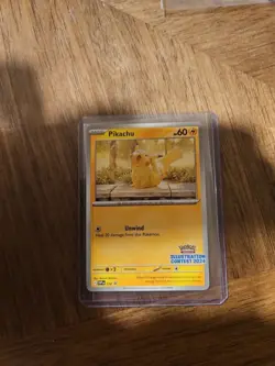 Pokemon TCG Pikachu SVP214 Illustration Contest 2024 Promo Card NM Condition - Image 1