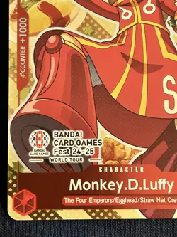 Monkey.D.Luffy (Bandai Card Games Fest 24-25) Stamped Exclusive Promo ENGLISH - Image 3