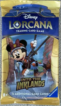 Disney Lorcana Into The Inklands Booster Pack 1 Pack - 12 Cards New Sealed - Image 1