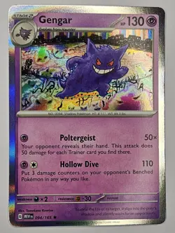 Pokemon TCG Gengar 151 Holo Rare Scarlet & Violet Card 094/165 - Image 1