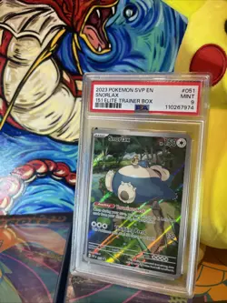Pokemon TCG Snorlax Scarlet & Violet 151 ETB Promo Card #051 PSA 9 Mint - Image 1