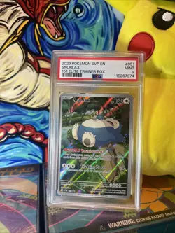Pokemon TCG Snorlax Scarlet & Violet 151 ETB Promo Card #051 PSA 9 Mint - Image 4
