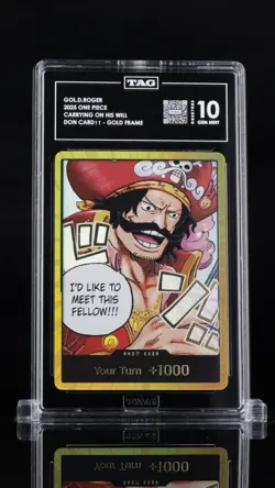 One Piece Carrying On His Will GOLD Don!! Card-Gol. D Roger TAG 10 - Image 1