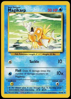 Magikarp 35/102 Uncommon Base Set Pokemon Card - Image 1