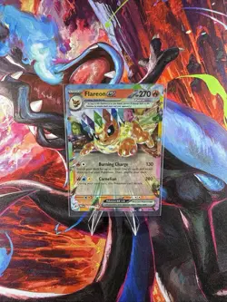 Pokemon TCG Flareon EX Prismatic Evolutions Double Rare Holo Card 014/131 NM - Image 1