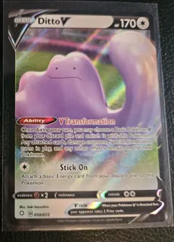 Ditto V - 050/072 - Pokemon Shining Fates Sword & Shield Ultra Rare Card NM - Image 1