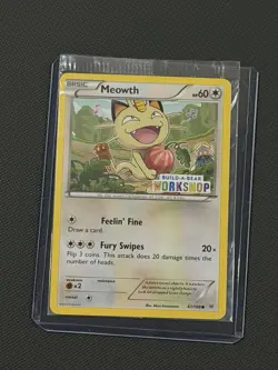 Pokemon Meowth Build-A-Bear Workshop Promo Card – Sealed – NM - Image 1