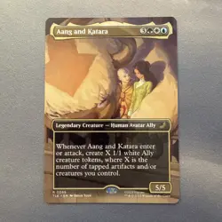 Aang and Katara MINT Borderless 69 Avatar Eternal TLE MTG Regular Rare Unplayed - Image 1