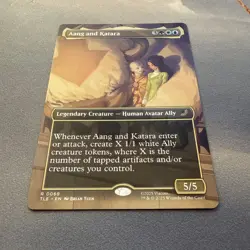 Aang and Katara MINT Borderless 69 Avatar Eternal TLE MTG Regular Rare Unplayed - Image 2