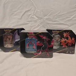 Pokemon TCG: Crown Zenith Tin Set Zapdos Articuno Moltres NEW- SEALED - Image 1