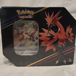 Pokemon TCG: Crown Zenith Tin Set Zapdos Articuno Moltres NEW- SEALED - Image 2