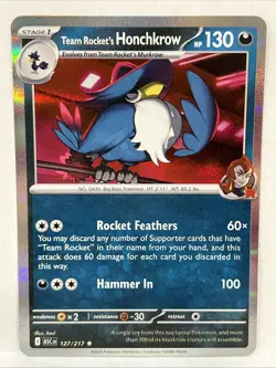 Pokemon Card - Team Rocket's Honchkrow - Holo Rare (127/217) Ascended Heroes NM - Image 1