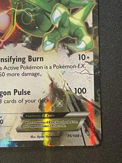 Rayquaza EX 75/108 Roaring Skies Pokemon Card Lightly Played holo - Image 5