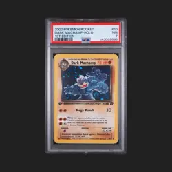 Pokemon Rocket #10 Dark Machamp Holo 1st Edition 2000 PSA 7 Near Mint - Image 1