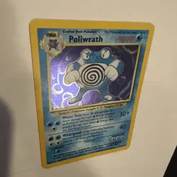 1999 Pokemon Base Set Poliwrath Holo – Vintage WOTC –13/102 –Authentic–READ - Image 4