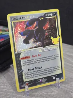Pokemon Card TCG Umbreon Celebrations 17/17 Gold Star Pokemon TCG Holo Rare NM - Image 1