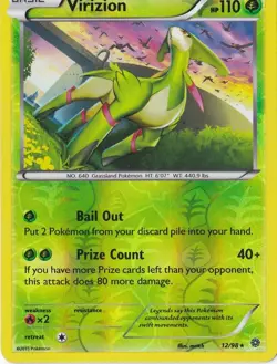 VIRIZION REVERSE HOLO 12/98 POKEMON XY ANCIENT ORIGINS NM/M - Image 1