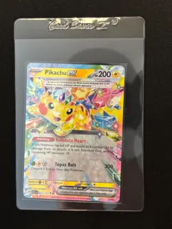Pikachu ex 057/191 Sv08: Surging Sparks Double Rare Holo Pokemon TCG NM- - Image 3