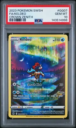 SEND AN OFFER - 2023 POKEMON CROWN ZENITH #GG07 FULL ART/KELDEO PSA 10 - Image 1