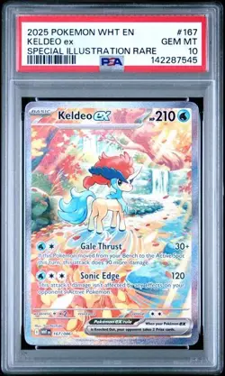 PSA 10 Keldeo EX 167/086 Pokemon White Flare Special Illustration Rare - Image 1