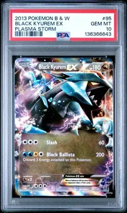 PSA 10 Gem Mint 2013 POKEMON Black & White Plasma Storm #95 BLACK KYUREM EX - Image 1