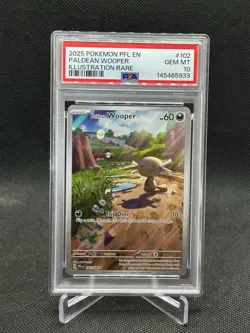 2025 Pokemon PFL Phantasmal Flames Paldean Wooper Illustration Rare #102 PSA 10 - Image 1