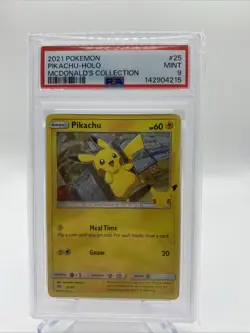 2021 Pokemon McDonald's Collection Pikachu Holo 25/25 PSA 9 MINT - Image 1