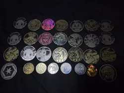 Large Pokemon Coin / Token Lot (Charizard, Arceus, Marnie, Eevee, Etc) - Image 1