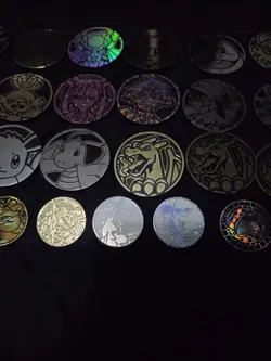 Large Pokemon Coin / Token Lot (Charizard, Arceus, Marnie, Eevee, Etc) - Image 3