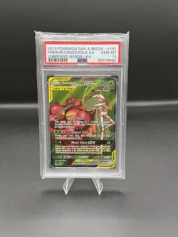 2019 POKEMON SUN & MOON UNBROKEN BONDS FULL ART/PHEROMOSA & BUZZWOLE GX PSA 10 - Image 2