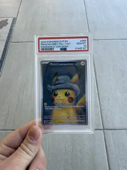 Pokemon Pikachu with Grey Felt Hat Van Gogh 085 Promo PSA 10 Graded GEM MINT - Image 1