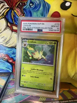 Pokemon SVP Prismatic Evolution Tech Sticker Coll. Promo Leafeon 170 PSA 9 MINT - Image 1