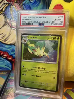 Pokemon SVP Prismatic Evolution Tech Sticker Coll. Promo Leafeon 170 PSA 9 MINT - Image 3