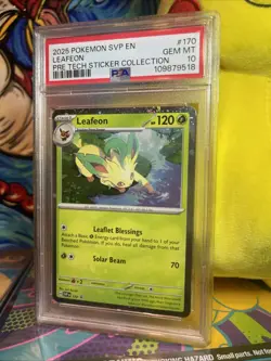 Pokemon SVP Prismatic Evolution Tech Sticker Coll. Promo Leafeon 170 PSA 9 MINT - Image 4