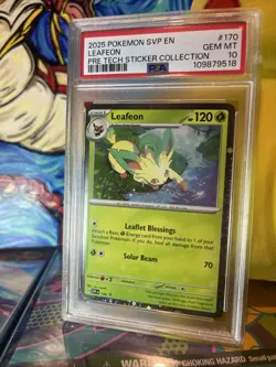 Pokemon SVP Prismatic Evolution Tech Sticker Coll. Promo Leafeon 170 PSA 9 MINT - Image 5