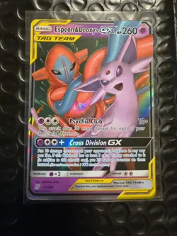 POKEMON Espeon & Deoxys Gx Tag Team 72/236 Nm - Image 1