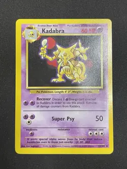 Pokemon Kadabra 32/102 Base Set Uncommon 1999 WOTC NM - Image 2
