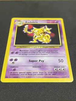 Pokemon Kadabra 32/102 Base Set Uncommon 1999 WOTC NM - Image 3