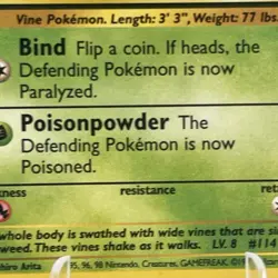 Pokemon Tangela 66/102 BS Base Set Unlimited LP/NM - Image 4