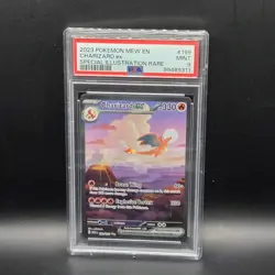 2023 POKEMON MEW EN-151 SPECIAL ILLUSTRATION RARE #199 CHARIZARD EX PSA 9 - Image 1