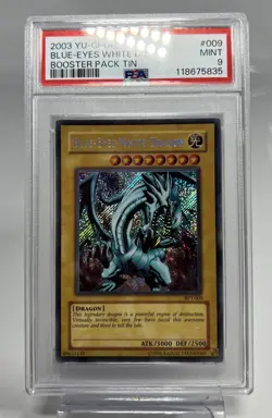 2002 Yu-Gi-Oh! Blue-Eyes White Dragon BPT Limited Edition Secret Rare PSA 9 - Image 1