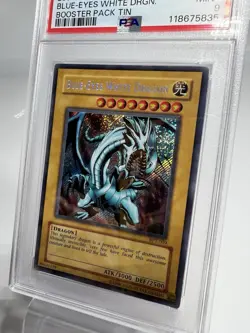 2002 Yu-Gi-Oh! Blue-Eyes White Dragon BPT Limited Edition Secret Rare PSA 9 - Image 5