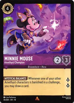 Minnie Mouse Amethyst Champion 35/204 Whispers in the Well Disney Lorcana - Image 1